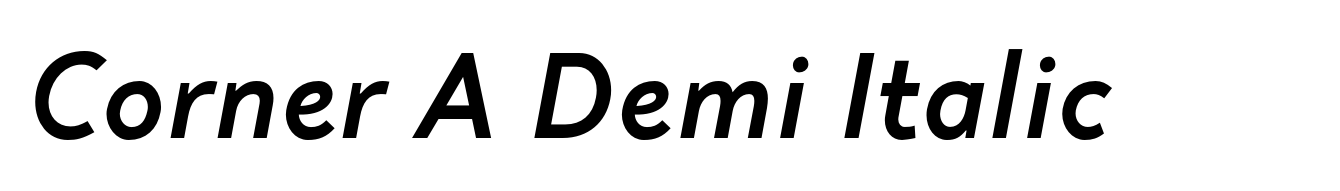Corner A Demi Italic